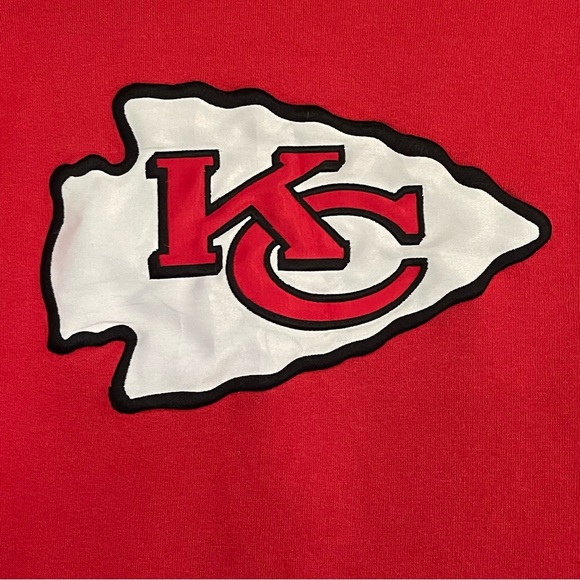 Kansas City Chiefs Men’s Hoodie Sweatshirt Size Large Reebok in Red - Picture 1 of 8